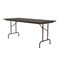 Correll Rectangle Commerical Folding Utility Table, 24" W, 72" L, 29" H, Melamine Laminate Top, Walnut CF2472M-01 - alternate 1